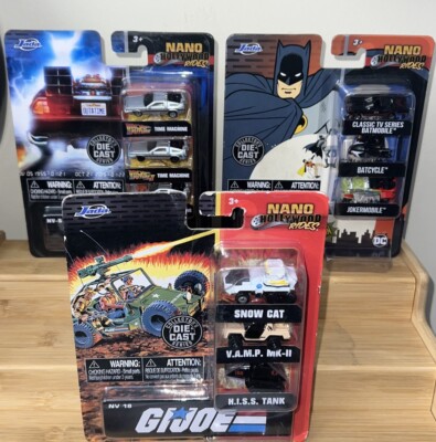(READ) Jada Die-Cast Nano Hollywood Rides G.I. Joe Back To The Future & Batman
