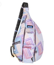 NWT Kavu Large Sling Rope Bag PARTY POP Sea Glass 10L