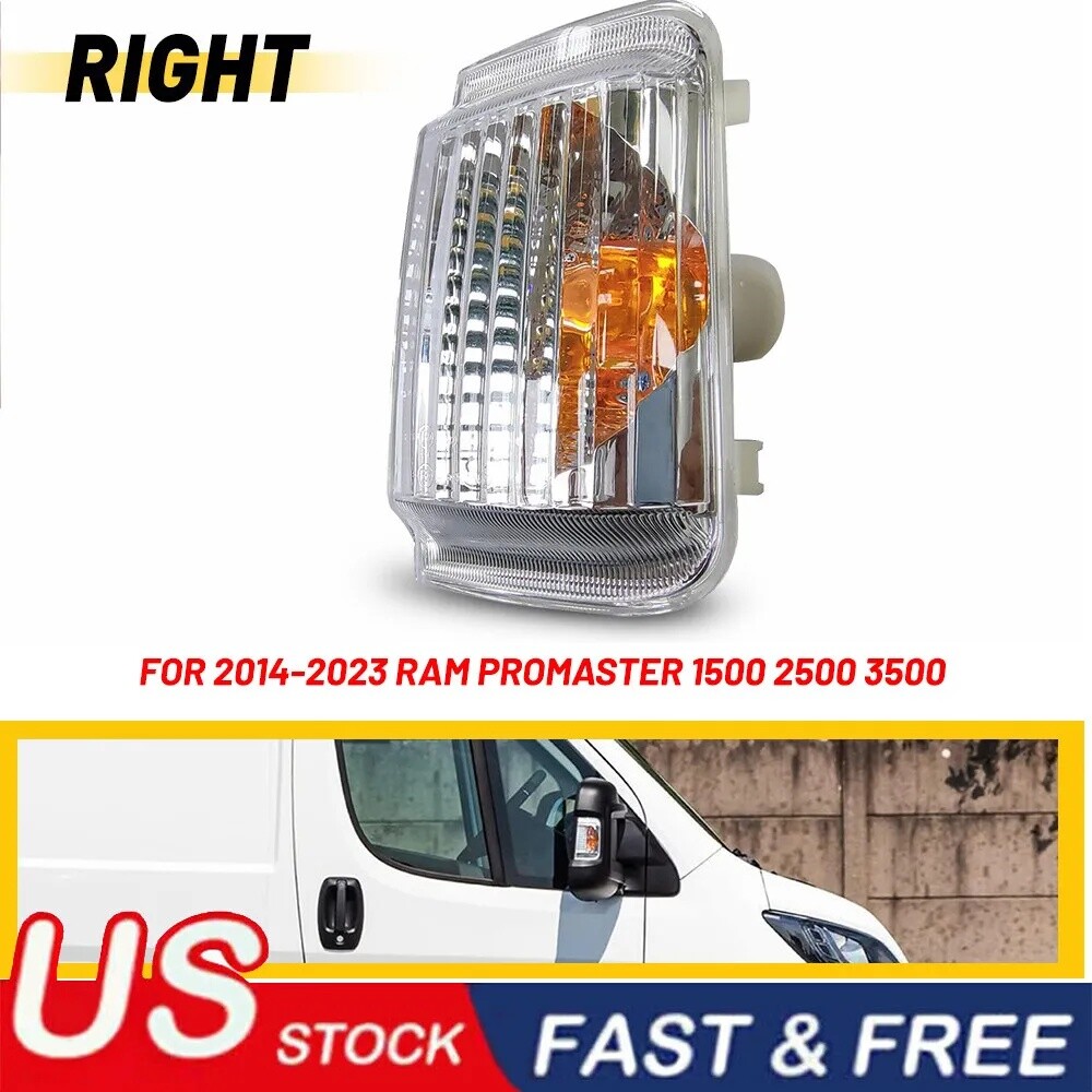 FIT DODGE RAM PROMASTER 1500 2500 3500 RIGHT SIDE DOOR MIRROR SIGNAL LIGHT COVER