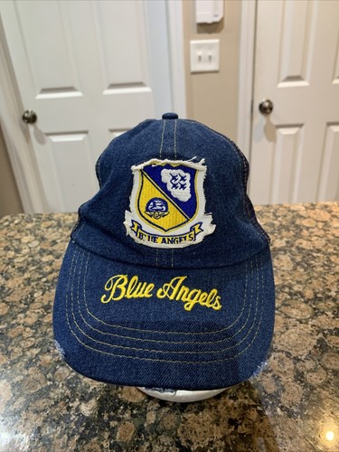 Navy Blue Angels denim dad hat cap Trucker Quality Pilot Jet Formation Mesh - 第 1/8 張圖片