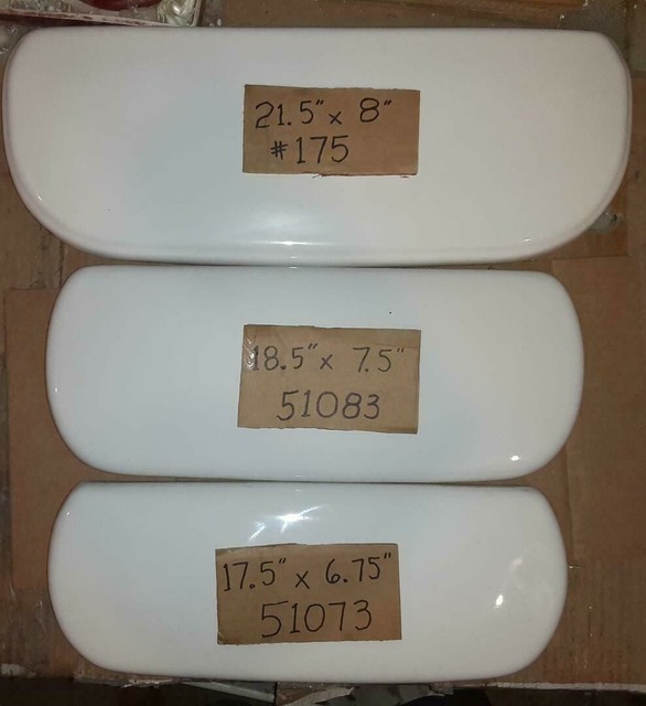 BOTTOM LID ONLY ! 17.5 x 6.75 ORION 51073 toilet tank cover top WHITE