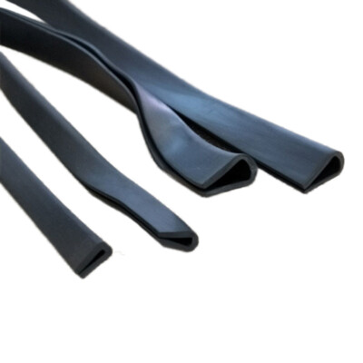 Black Rubber Edge Strip U Section Anti Oil Seal Inner Width 0.5~10mm High 5~15mm
