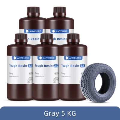 5KG ANYCUBIC UV Flexible Tough Résine 2.0 UV Resin for LCD Cure Imprimante 3D - Photo 1/4