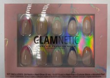 Glamnetic Reutilizable Prensa en Uñas ESPARCIDORES 24 Uñas, Pegamento, Lima, Palo, Alcohol
