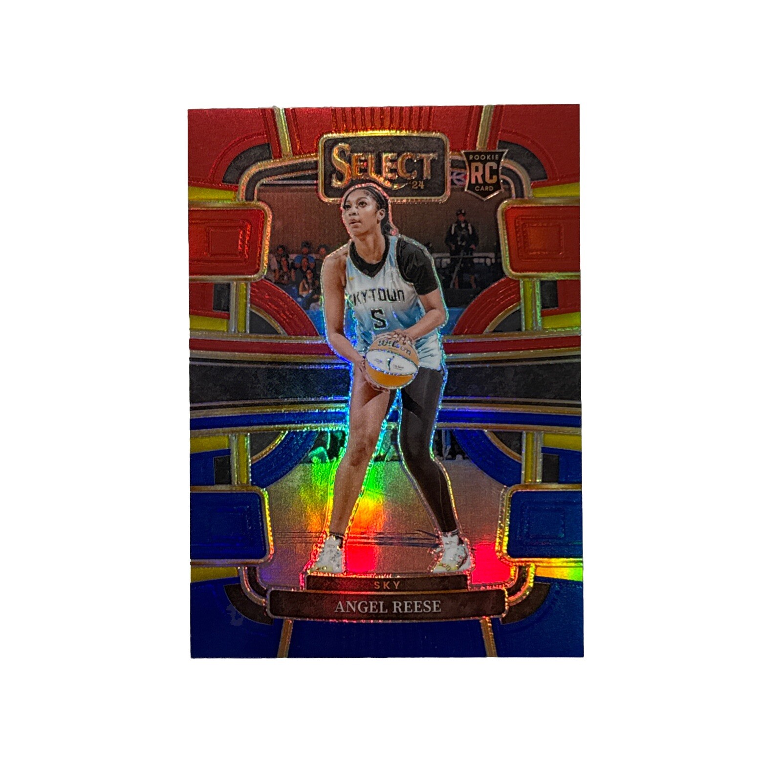 2024 Panini Select WNBA Angel Reese Concourse Red and Blue Prizm 357/399 #5 Sky