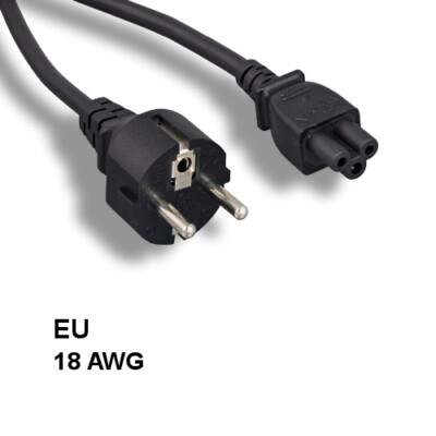 10PCS 6' EU Europe 3 Prong Notebook AC Power Cord IEC60320 C5 to CEE 7/7 SCHUKO