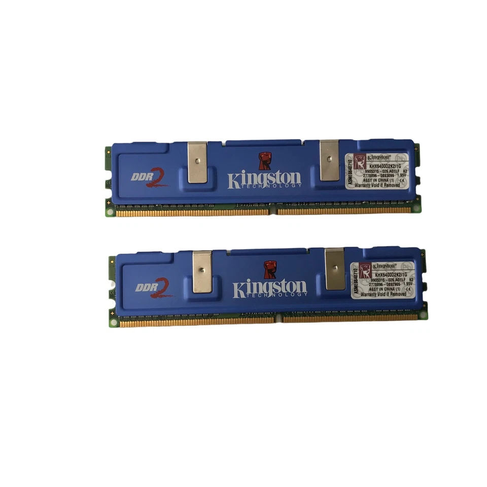 Kingston Pair of 1GB Kit PC2-6400 DDR2-800MHz non-ECC Unbuffered KHX6400D2K2/1G - Image 2 of 4