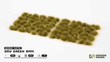 Gamers Grass Dry Green 6mm Tufts For Wargaming Mini Bases 70 Per Pack GG6-DG