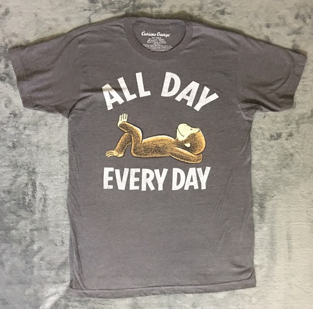 Curious TShirt All Day Every Day Men’s Size Medium Charcoal
