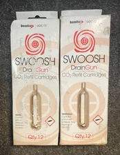 2 packs of Diversitech Gallo Drain Gun Swoosh CO2 Cartridges (12 in each pack)