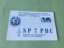 Vintage QSL Radio communication card Warzawa 1974   Ref 53025