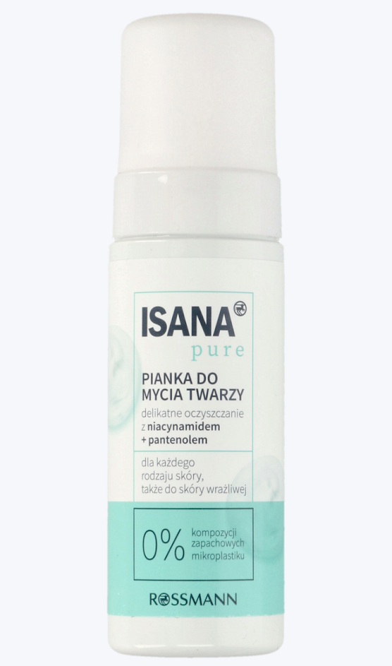 Isana Pure Gentle Face Cleansing Foam Niacinamide + Panthenol Vegan 150ml