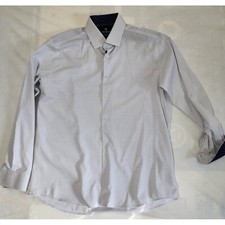 Tom Baine Performance Collection Slim Fit Dress Shirt 4Way Stretch Men L 16-16.5