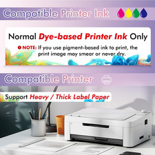 Koala Printable Vinyl Sticker Paper for Inkjet Printers - 100 Sheets Glossy W...