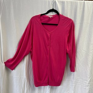 plus size hot pink cardigan