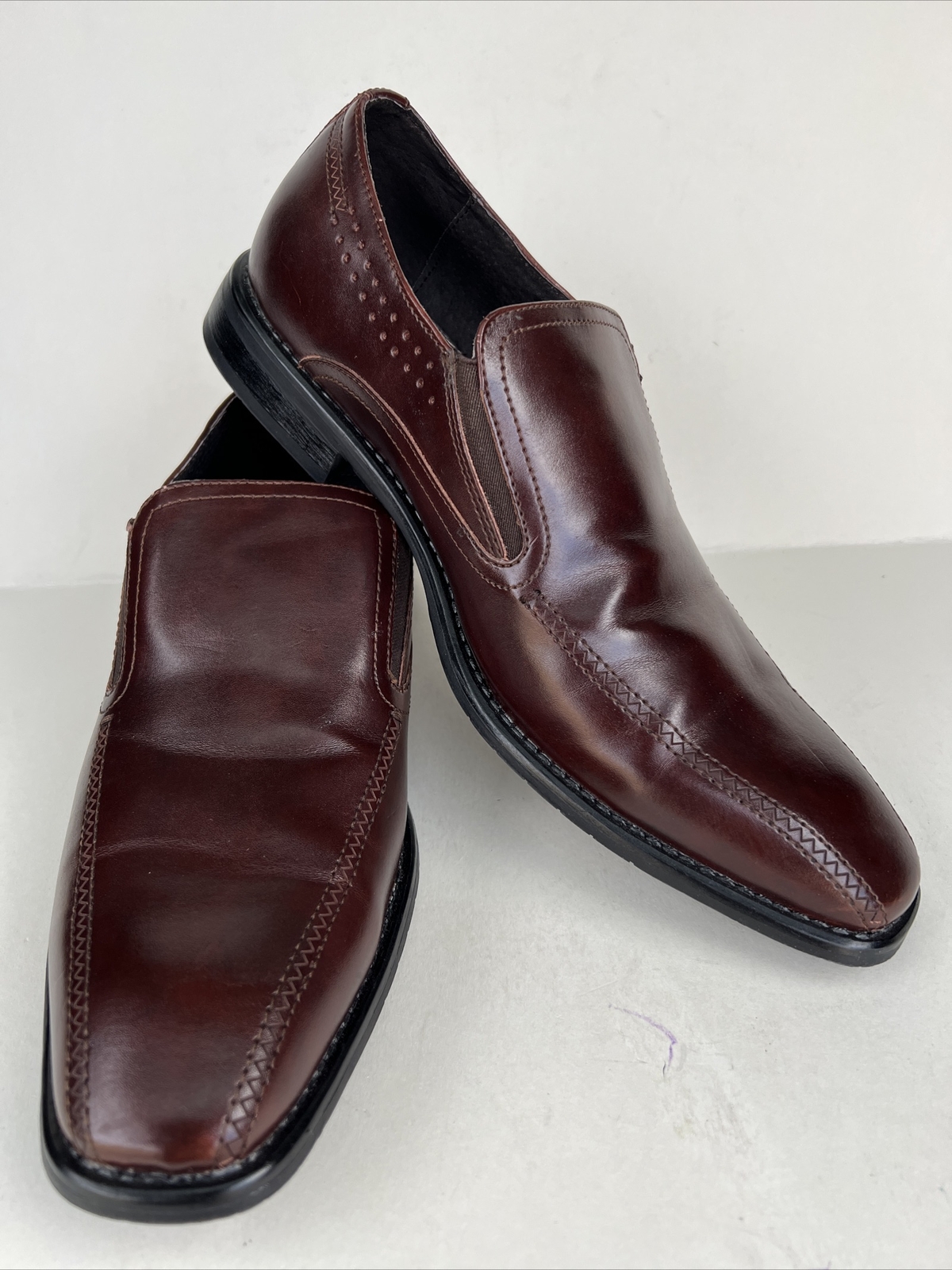 SAOLA Scarpe eleganti RW Robert Wayne da uomo in pelle marrone taglia 10 D