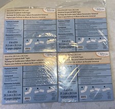 4 Sets of 8" x 8" Universal Scrapbook Refill Pages Gibson Tapestry 10 Pack NEW