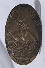 Champion Bronco Buster Montana Bergamot Pewter Napoleon Western Belt Buckle