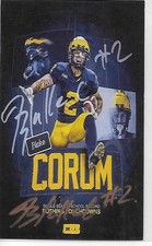 2024 MICHIGAN CORUM BLAKE LOS ANGELES RAMS SCHOOL RUSHING TOUCHDOWNS ROOKIE AUTO