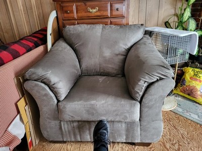 Grey brand new Side Arm Chair purchased from Gardner White