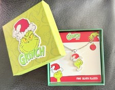 Grinch Pendant Necklace - How the Grinch Stole Christmas Gold Flash Plated