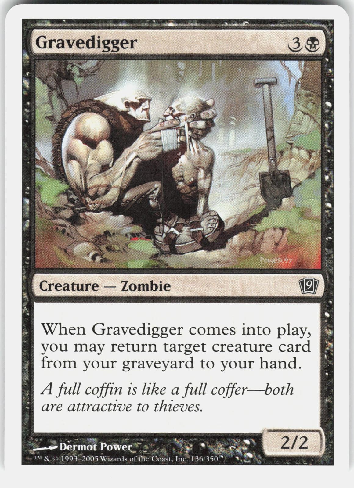 Gravedigger 136 Common 9th Edition Magic: The Gathering Lightly Played