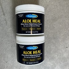 2 Cans Farnam Aloe Heal Aloe Vera Veterinary Cream for Horses and Dogs 4 oz. ea.