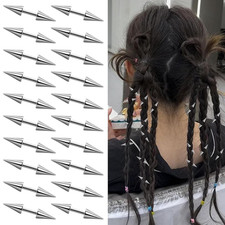 20Pcs Goth Hair Clips for Women, Punk Spiked Metal Accessories for Goth Emo Styl