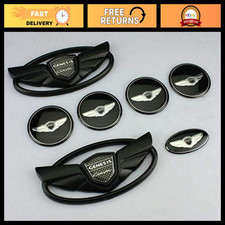 7pcs 3d Matte Black Fiber Wing Car Badge Emblem For Genesis Coupe - Stylish Upgr 7pcs 3d Matte Black Fiber Wing Car Badge Emblem For Genesis Coupe - Stylish Upgr