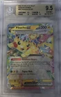 Pikachu ex 057/191 Pokemon Surging Sparks Holo Beckett BGS 9.5