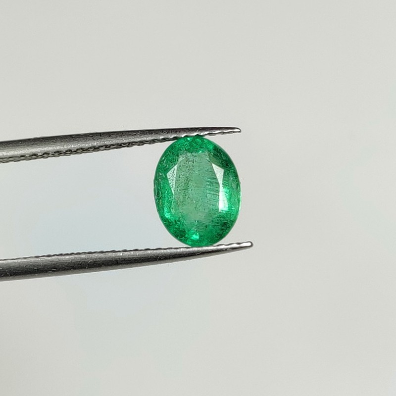 1.66 Ct Natural Zambian Green Emerald Good Luster Oval Cut - G- 172