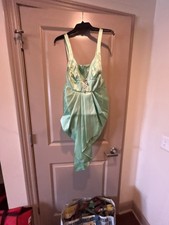 ASOS Luxe Mint Green Satin Corset Draped Midi Dress