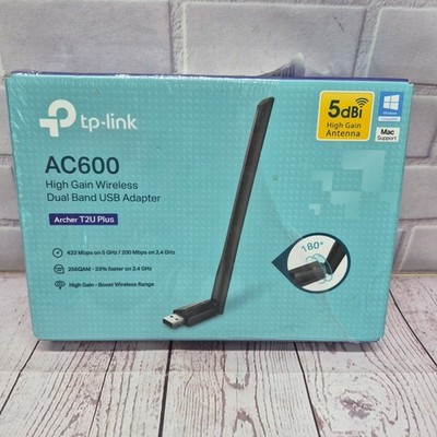 TP-Link AC600 High Gain Dual Band USB WiFi Adapter for PC MAC Archer T2U Plus