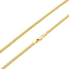 10K Yellow Gold 2mm Foxtail Wheat Box Franco Necklace Chain Mens Womens 20"