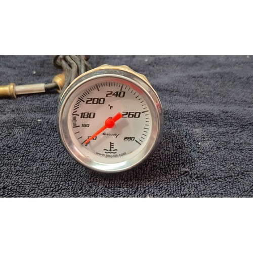 Equus Mechanical Water Temperature Gauge White Face 100-280F Chrome Bezel Analog