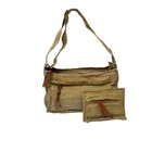 Vintage American Eagle Mini Y2K Rectangle Handbag Purse And Wallet Khaki Grunge