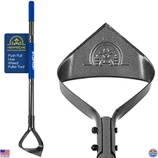 Heavy-Duty 52.7" Triangle Hoe - Carbon Steel Manual Weeder with Long Handle