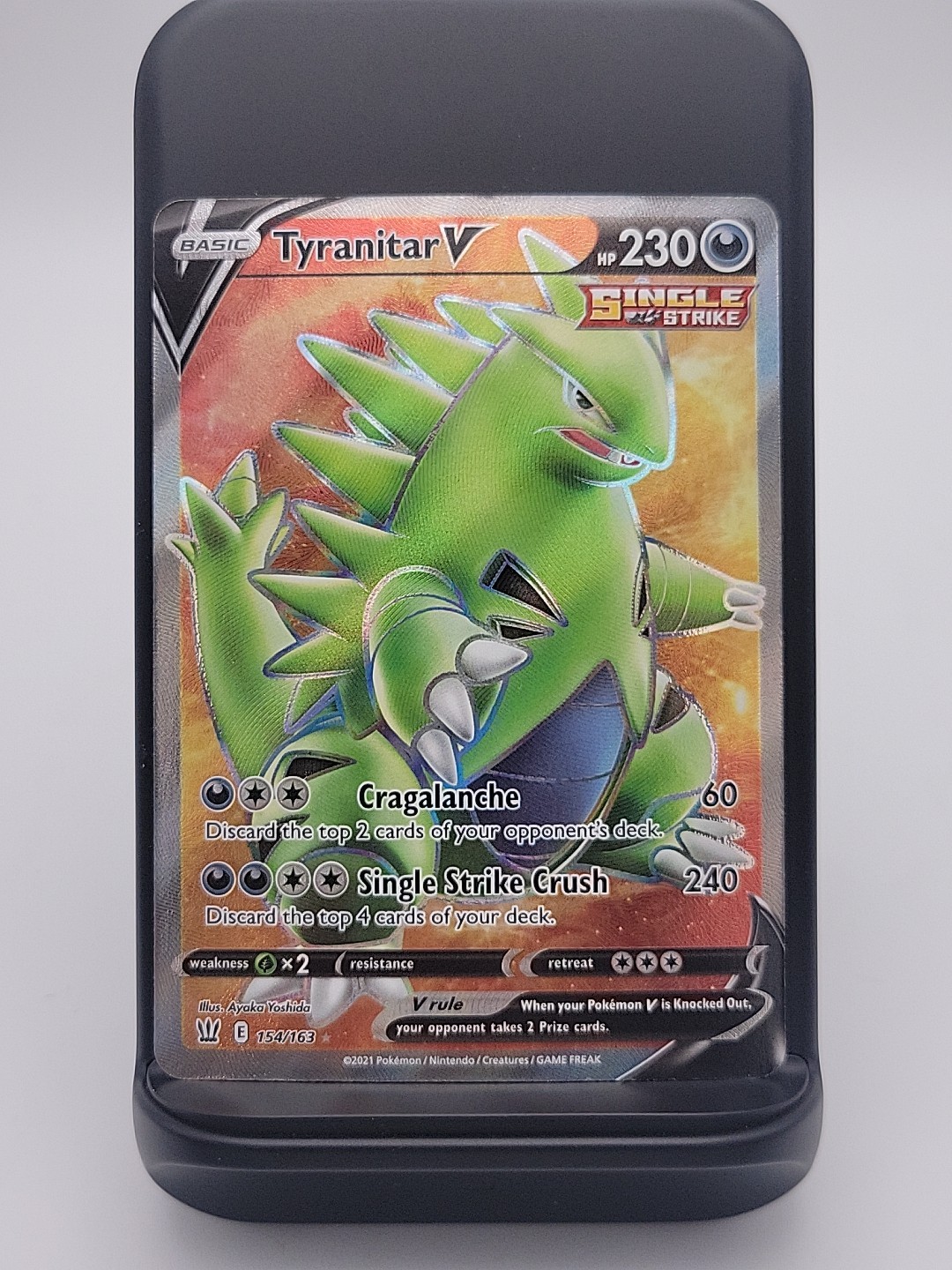 Pokémon TCG Tyranitar V (Full Art) 154/163 Swsh05: Battle Styles Holo NM/M