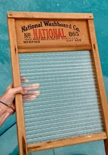 ⭕️ NATIONAL WASHBOARD NO.865 GLASS KING DUAL-BRANDED GLASS BOARD USA