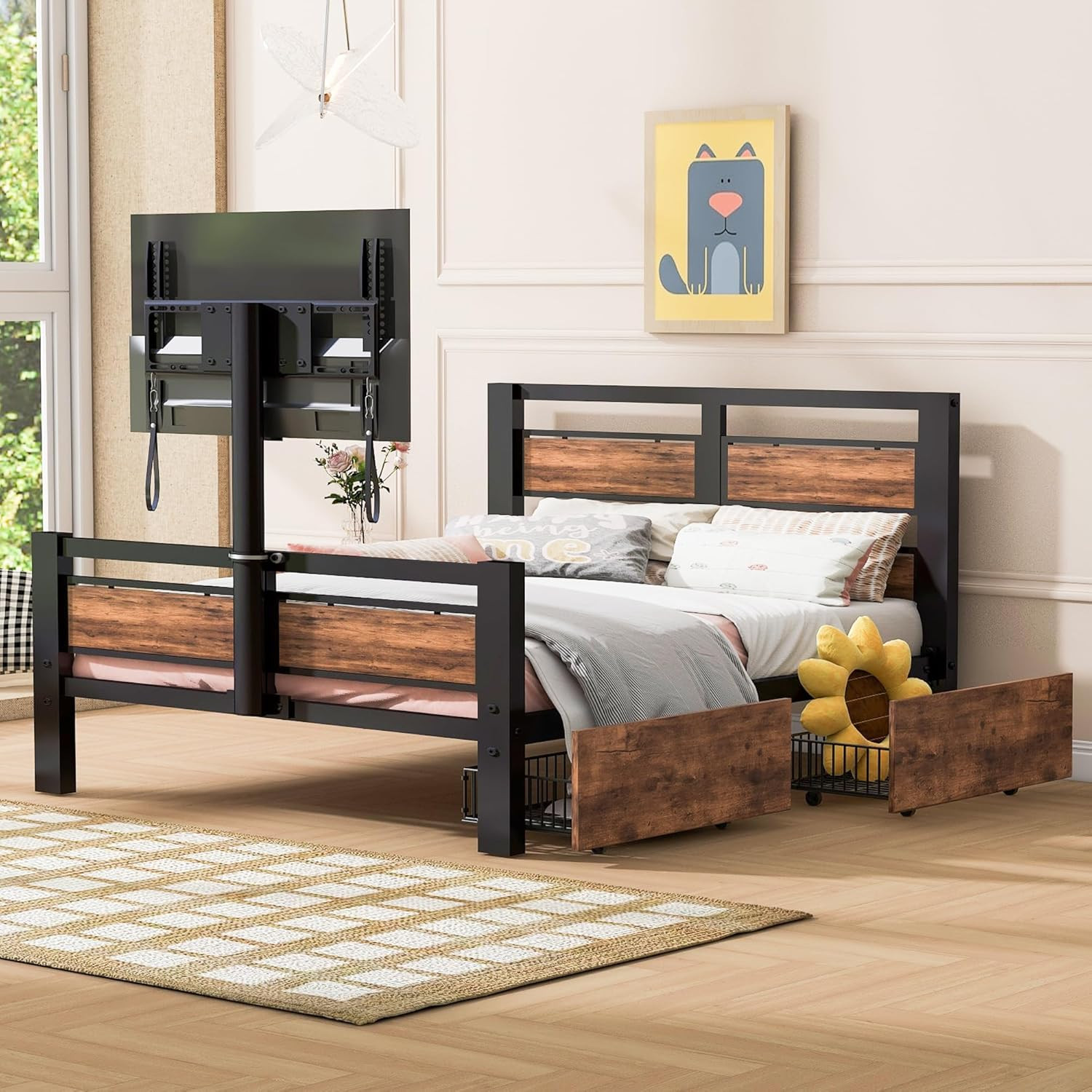 & 2 Storage Drawers,multifu