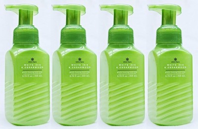 4 Bath & Body Works WHITE IRIS CEDARWOOD Gentle Foaming Hand Soap 8.75 oz