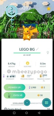  RARE Shiny LEGO Pikachu with Background  Pokemon Go  TRDE FAST