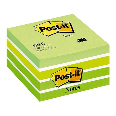 Post-it Haftnotiz Würfel 76 x 76 mm Pastell Grüntöne 450 Blatt