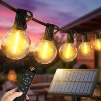Solar Lichterkette 15M G40 Led Aussen 3 Modi Wetterfest Garten Terrasse Deko