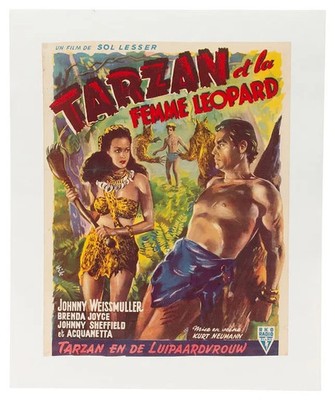 Tarzan and the Leopard Woman movie poster vintage original 1948  RKO film x1
