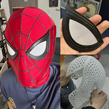 Spider-Man 4 Brand New Day Mask w/ Straps Headgear Faceshell Eyes Cosplay Props