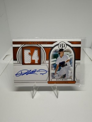 2021 National Treasures Dean Kremer Auto Jersey 07/99 Baltimore Orioles 