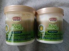 Lot of 2 African Pride Olive Miracle Leave-In Conditioner - 15 oz 425 g 