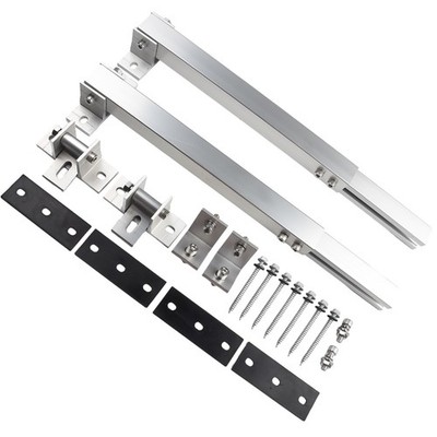 Short Brackets Photovoltaic Support Hardware Flat Roof Mounting Silver