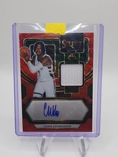 2023-24 Panini Select Chris Livingston Rookie Jersey Patch Auto Red Wave  Bucks